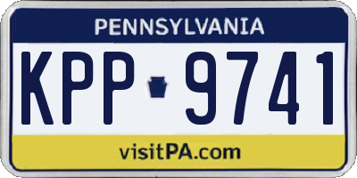 PA license plate KPP9741