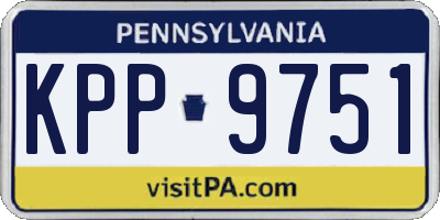 PA license plate KPP9751