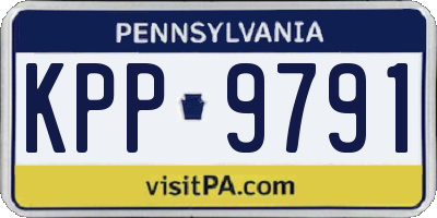 PA license plate KPP9791