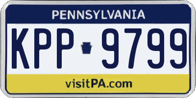 PA license plate KPP9799
