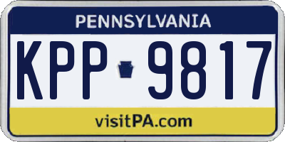 PA license plate KPP9817