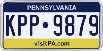 PA license plate KPP9879