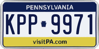 PA license plate KPP9971