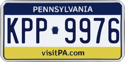 PA license plate KPP9976