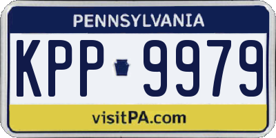 PA license plate KPP9979