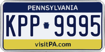 PA license plate KPP9995