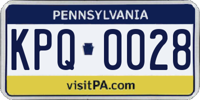PA license plate KPQ0028