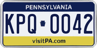 PA license plate KPQ0042