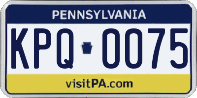 PA license plate KPQ0075