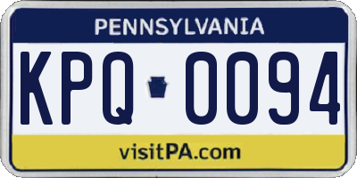PA license plate KPQ0094