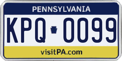 PA license plate KPQ0099