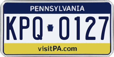 PA license plate KPQ0127