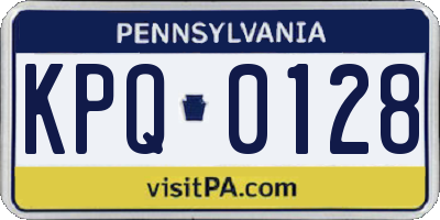 PA license plate KPQ0128