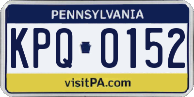 PA license plate KPQ0152