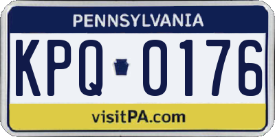 PA license plate KPQ0176