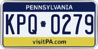 PA license plate KPQ0279
