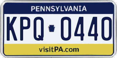 PA license plate KPQ0440