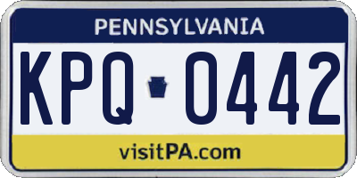 PA license plate KPQ0442