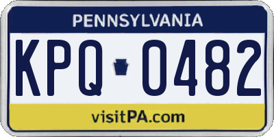 PA license plate KPQ0482
