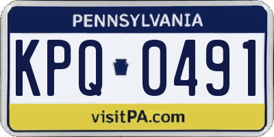 PA license plate KPQ0491