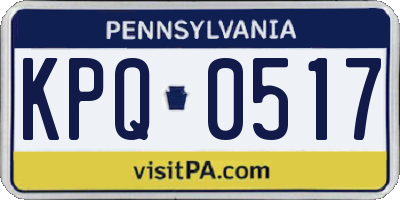 PA license plate KPQ0517
