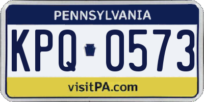 PA license plate KPQ0573