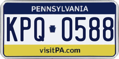 PA license plate KPQ0588