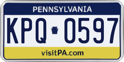 PA license plate KPQ0597
