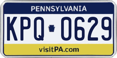 PA license plate KPQ0629