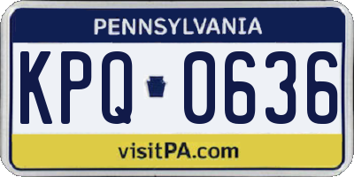 PA license plate KPQ0636