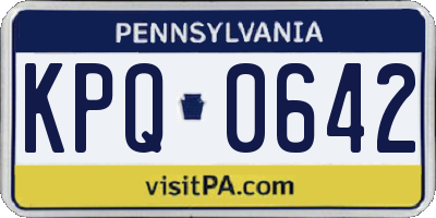 PA license plate KPQ0642