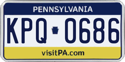 PA license plate KPQ0686