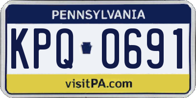 PA license plate KPQ0691