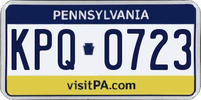 PA license plate KPQ0723