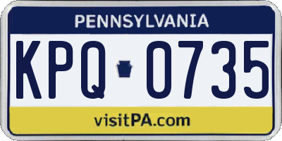 PA license plate KPQ0735