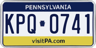 PA license plate KPQ0741