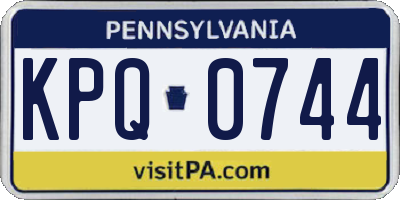PA license plate KPQ0744