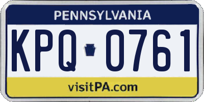 PA license plate KPQ0761