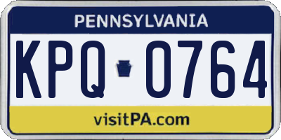 PA license plate KPQ0764