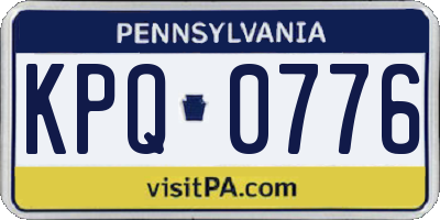 PA license plate KPQ0776