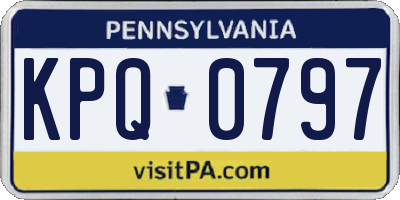 PA license plate KPQ0797