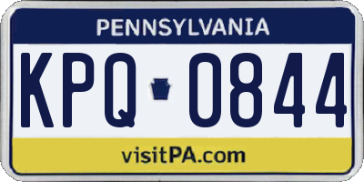 PA license plate KPQ0844