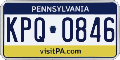 PA license plate KPQ0846