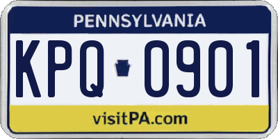 PA license plate KPQ0901