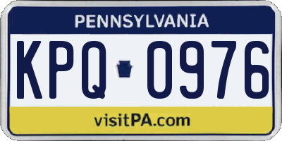 PA license plate KPQ0976