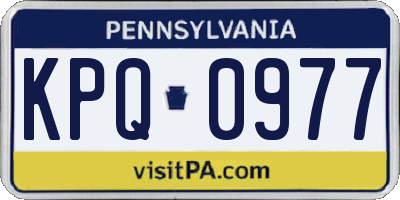 PA license plate KPQ0977