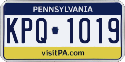 PA license plate KPQ1019