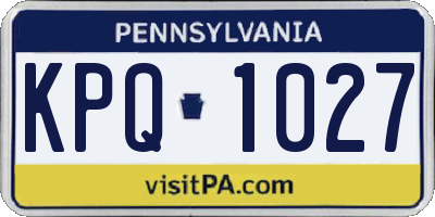 PA license plate KPQ1027