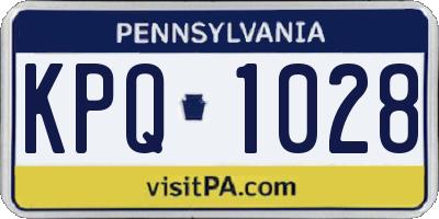 PA license plate KPQ1028