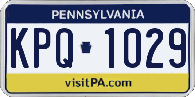 PA license plate KPQ1029
